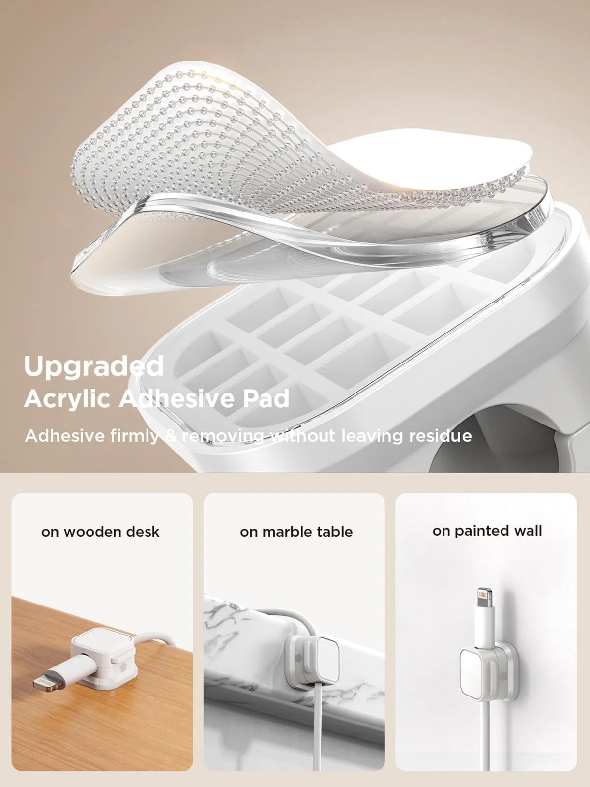 Cord Organizer- Mini Cable Clips, Magnetic Cord Organizer for Home Office, Desk, Telephone, Car, Wall, Desktop, Bedside Table (6Pcs)