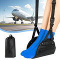 Extended Adjustable Airplane Foot Hammock, Portable Desk Foot Sling, Black