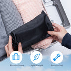 Extended Adjustable Airplane Foot Hammock, Portable Desk Foot Sling, Black