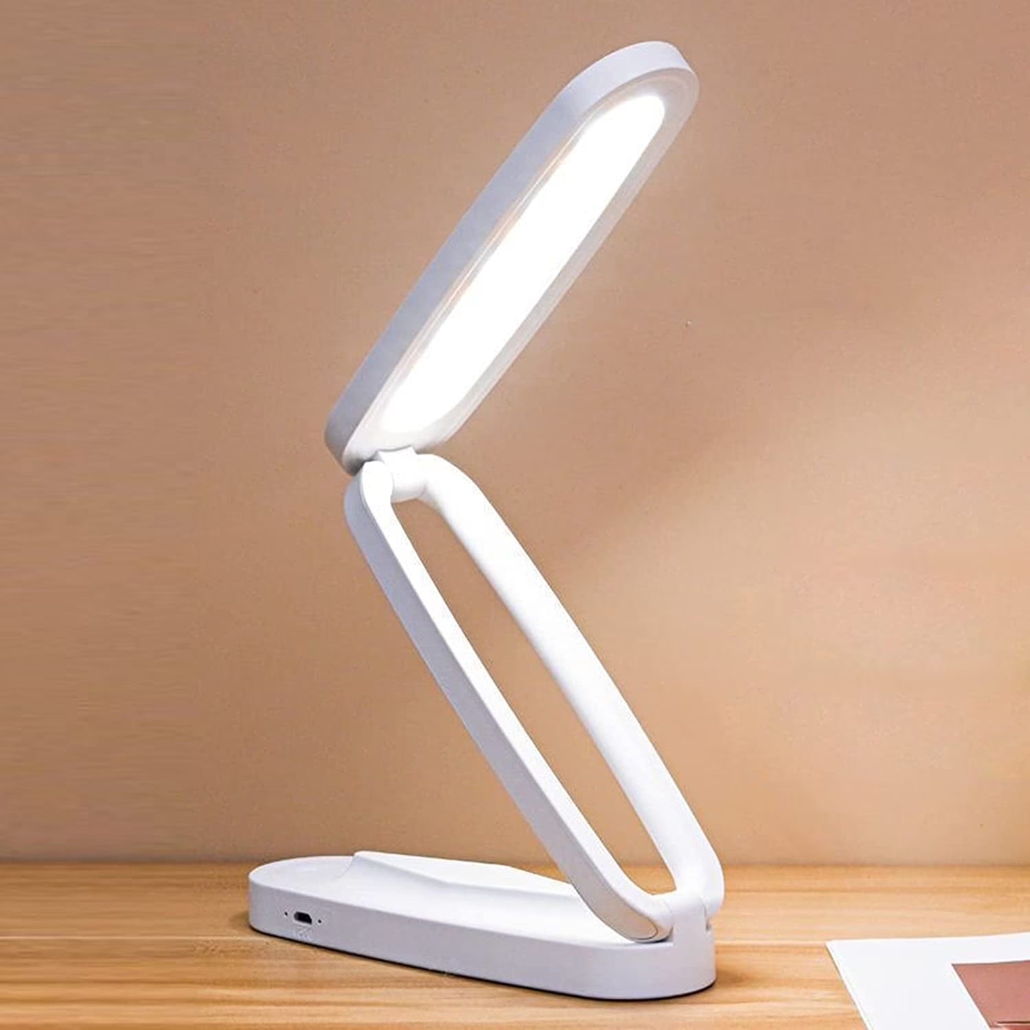 Portable Rechargeable LED Desk Lamp with Adjustable Brightness and Eye-Caring Features for Home, Office, and Travel