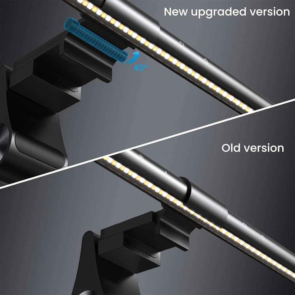 Computer Monitor Light, 15.75Inch/40Cm Screen Monitor Light Bar for Eye Caring, E-Reading LED Task Lamp with Auto-Dimming & Stepless Adjustment, Touch Control Space Saving Home Office Lamp