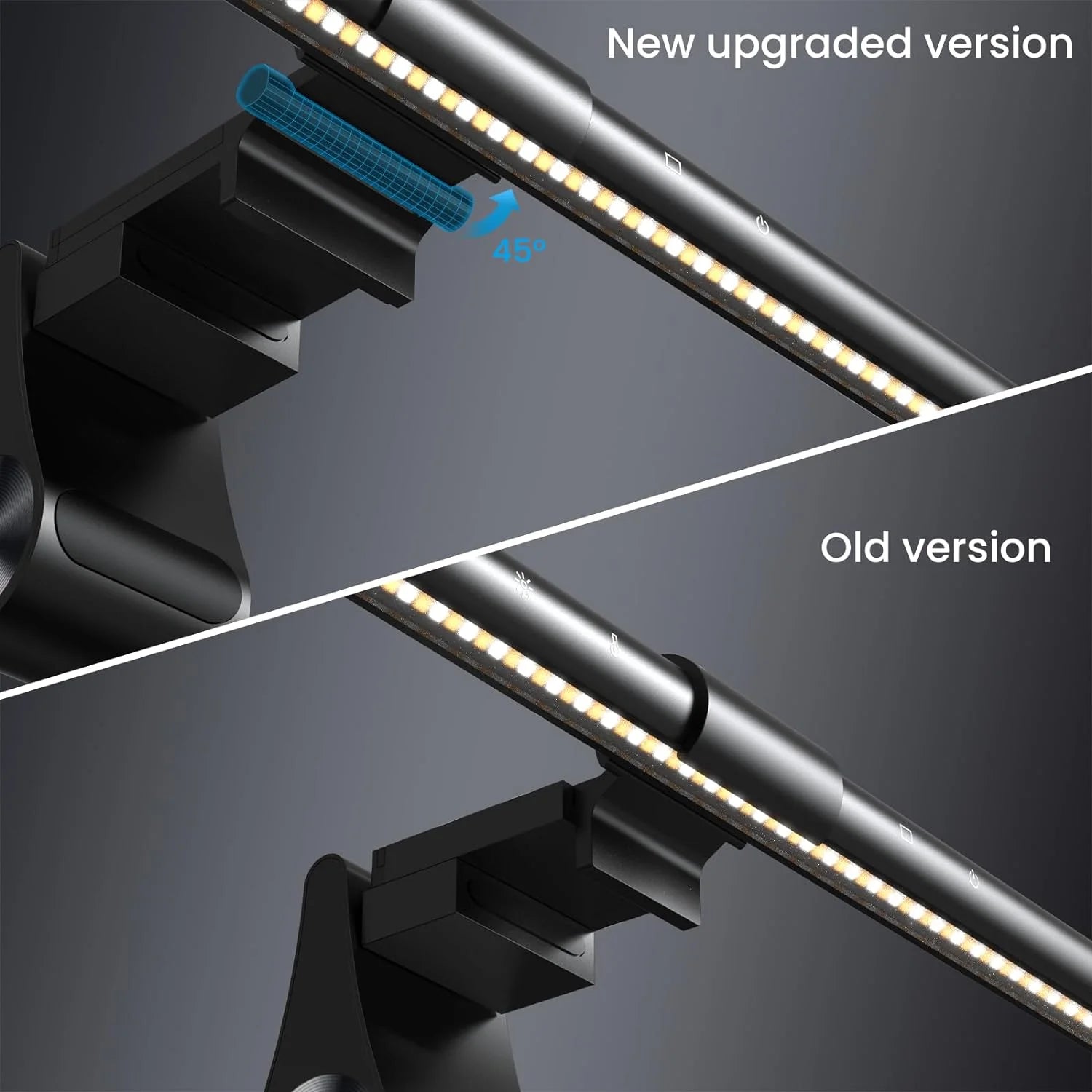 Computer Monitor Light, 15.75Inch/40Cm Screen Monitor Light Bar for Eye Caring, E-Reading LED Task Lamp with Auto-Dimming & Stepless Adjustment, Touch Control Space Saving Home Office Lamp