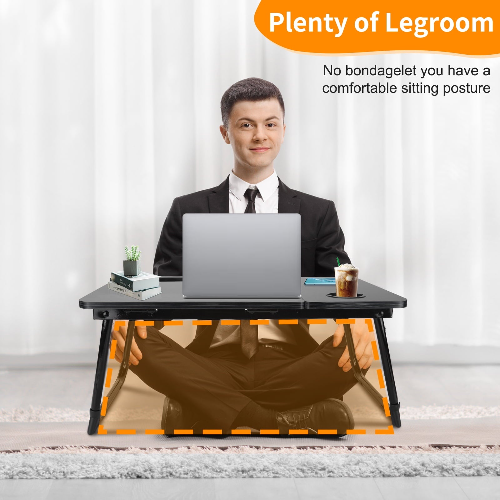 Laptop Bed Tray Table,  Foldable Lap Desk for Bed and Sofa, Laptop Desk Notebook Stand for Eating Breakfast, Reading Book, Watching Movie on Ipad