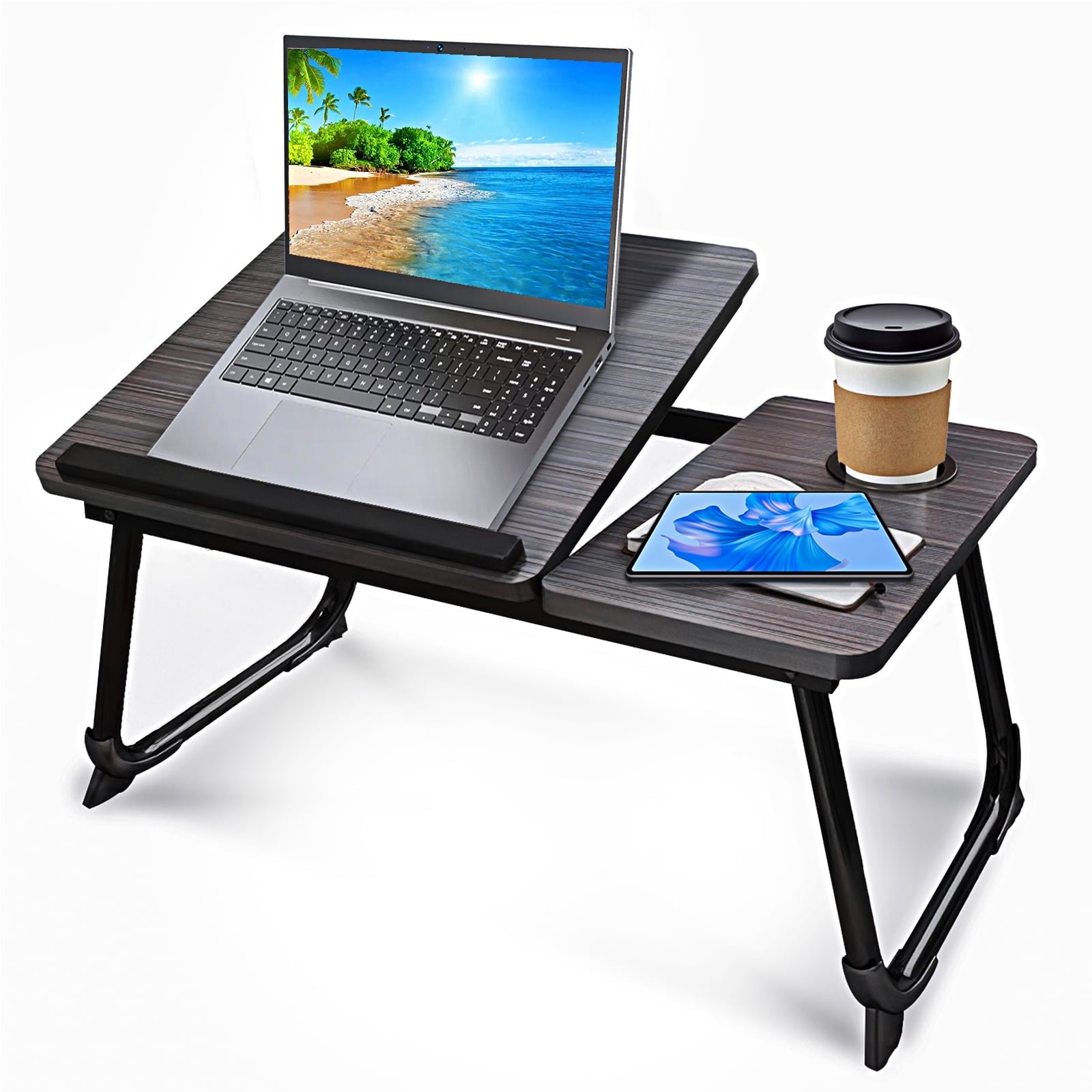 Laptop Bed Tray Table,  Foldable Lap Desk for Bed and Sofa, Laptop Desk Notebook Stand for Eating Breakfast, Reading Book, Watching Movie on Ipad