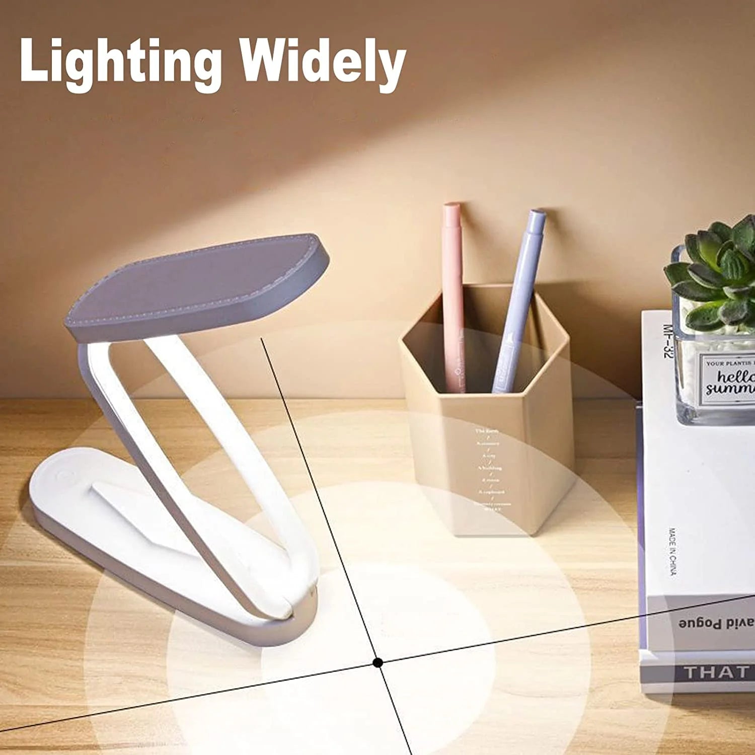 Portable Rechargeable LED Desk Lamp with Adjustable Brightness and Eye-Caring Features for Home, Office, and Travel