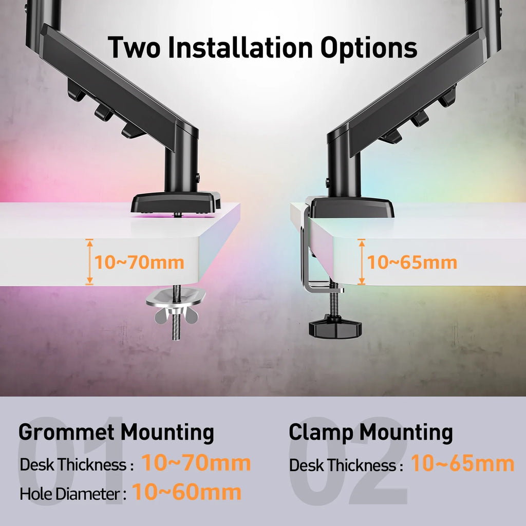 Single Monitor Desk Mount for 13"-32" Screens, Computer Monitors Stand, Height Adjustable Monitor Mount, with Gas Spring Monitor Arm Fit 4.4-19.8 Lbs