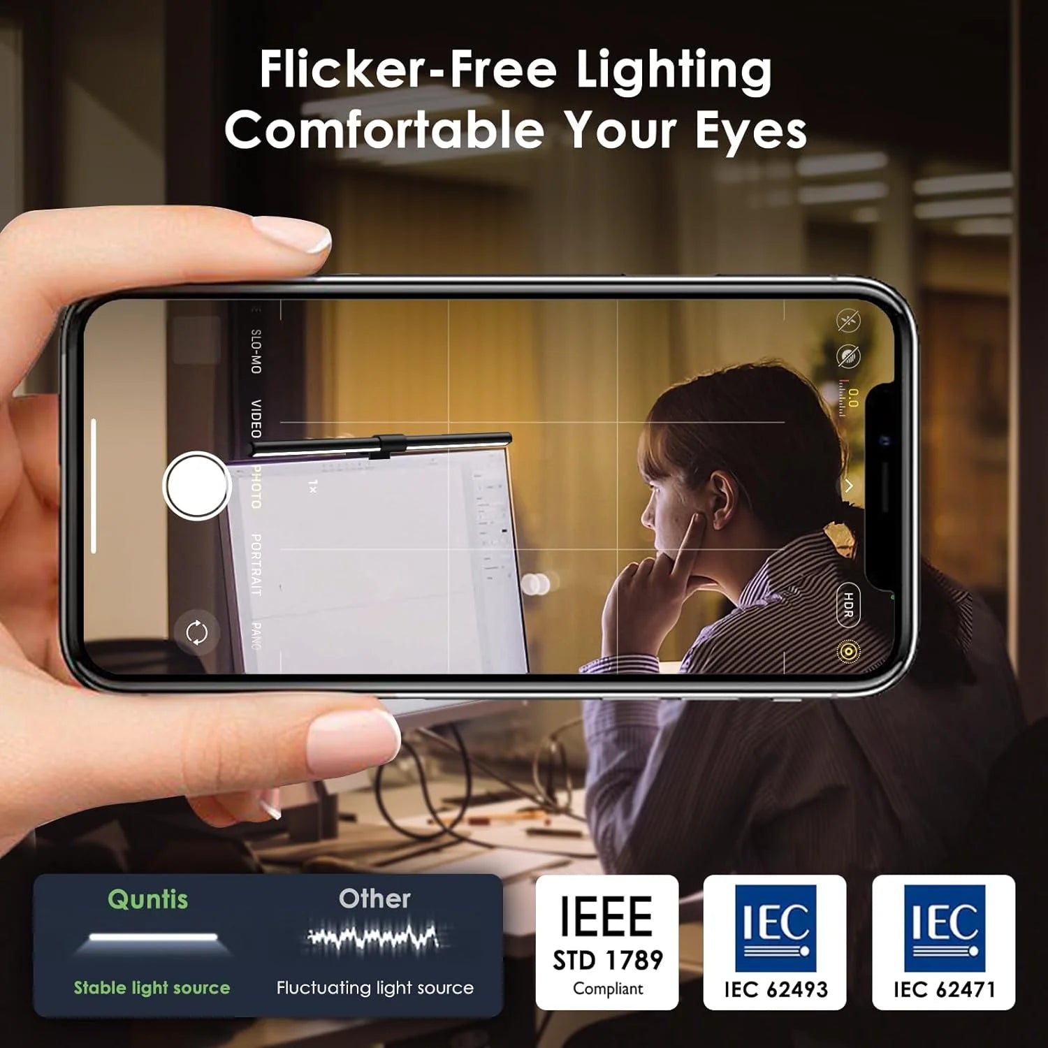 Computer Monitor Light, 15.75Inch/40Cm Screen Monitor Light Bar for Eye Caring, E-Reading LED Task Lamp with Auto-Dimming & Stepless Adjustment, Touch Control Space Saving Home Office Lamp