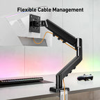 Single Monitor Desk Mount for 13"-32" Screens, Computer Monitors Stand, Height Adjustable Monitor Mount, with Gas Spring Monitor Arm Fit 4.4-19.8 Lbs