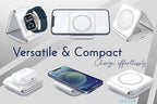 Revolutionary 3-in-1 Magnetic Fast Charging Pad - The Ultimate Travel Charger for Your Apple Devices!